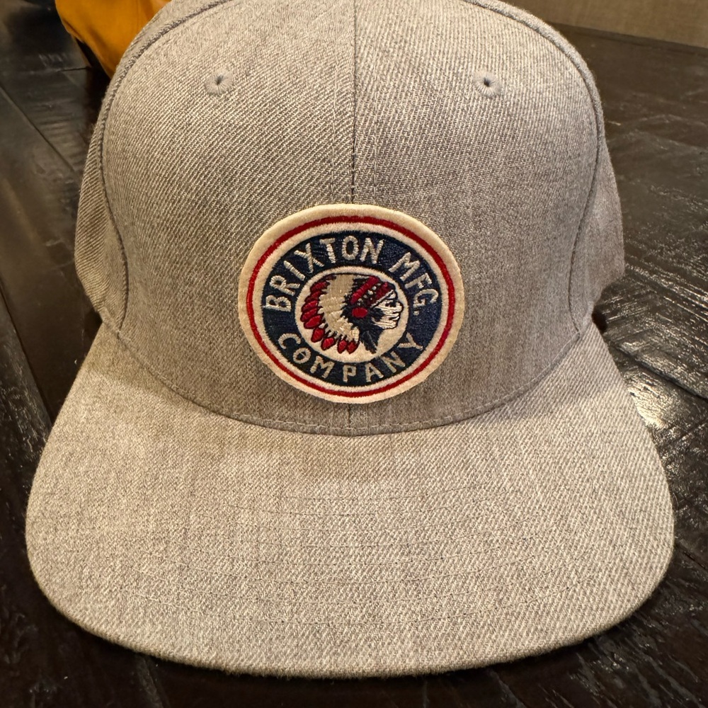 Brixton Heather Gray Cap with Embroidered Patch